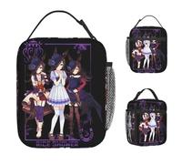ZGHQHCDRH Bolsa de Almuerzo Rice Shower UMA Musume para lonchera con Estampado Infantil Bolsa de Nevera Escolar Vintage Bolsas de Comida Oxford portátiles con Cremallera