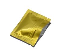 ZGHQHCDRH Bolsas con Cierre hermético, Paquete de 100 Bolsas Planas con Cierre Cremallera, 7,5 x 6,3 cm, Papel Aluminio termosellable, Multicolor(Gold)
