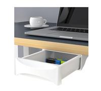 ZGHQHCDRH Cajón de Almacenamiento Oculto bajo la Mesa, estación Escritorio Oficina y Estante Pasta, Blanco, 4,19 cm(White4 19cm)