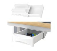 ZGHQHCDRH cajón Debajo del Escritorio, Cajón de Almacenamiento Oculto bajo la Mesa, estación Escritorio Oficina y Estante Pasta, Blanco, 4,19 cm(White3 19cm)