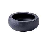ZGHQHCDRH Ceniceros, Cenicero for Fumar/cenicero de Escritorio cerámica Redondo for Puros, cenicero for Fumadores, for Uso Interior o Exterior, decoración, Regalo, Negro/cenicero Mesa(Black)