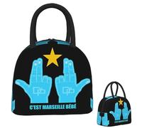 ZGHQHCDRH C'est Marseille Bebe JUL Bolsas de Almuerzo aisladas con Caja Bento portátil Bolsas de Picnic Reutilizables Bolsa de Nevera para Mujer Estudiante