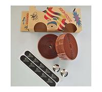 ZGHQHCDRH cinta para manillar de bicicleta, Cinta for manillar de bicicleta carretera, diseño malla negra, antideslizante, impermeable, suave(Brown)