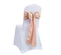 ZGHQHCDRH Cintas para sillas, 10 Uds., 17x275cm, Fajas Doradas de satén for sillas, Lazos, Cubiertas for sillas, Cintas for Bodas, Banquetes, Fiestas y Eventos(Champagne Pink)