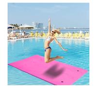 ZGHQHCDRH colchoneta flotante, Esterilla flotante de espuma XPE resistente al desgarro for playa, océano y lagos, ideal for adultos, for relajarse disfrutar del agua(Pink,3mx1.8mx3.3cm)