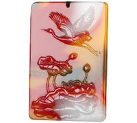 ZGHQHCDRH Collar con colgante de Jade colorido de feng shui Natural para mujer, Yoga auténtico, colorido, hasta Lianke Crane