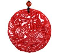 ZGHQHCDRH Collar con colgante de jade rojo Feng Shui natural para mujer, jade de yoga auténtico que invita al guardián de la riqueza y la fortuna