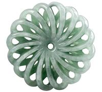 ZGHQHCDRH Collar con colgante de jade verde Feng Shui natural para mujer, auténtica hora de la fortuna de yoga y jadeíta