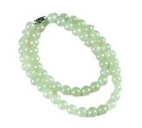 ZGHQHCDRH Collar de jade verde natural Feng Shui para mujer auténtico yoga verde lago jade