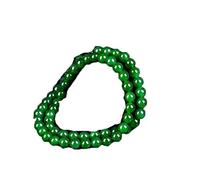 ZGHQHCDRH Collar de jaspe Hotan, collar de cuentas verdes espinacas, collar de cuentas redondas de Color Natural de Jade para mujer