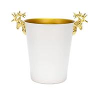 ZGHQHCDRH cubitera, Cubo de Hielo for Vino, Cubo for Bar, Enfriador Cerveza, for champán, Cubos, Grueso Acero Inoxidable(White,12L)