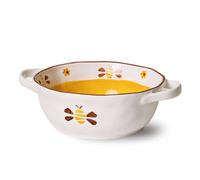 ZGHQHCDRH Cuenco de cerámica para fideos, Cuenco de cerámica for fideos instantáneos, con asa, ramen, udon grande, horno sopa for microondas(White)