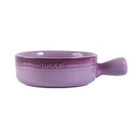 ZGHQHCDRH Cuenco de cerámica para fideos, Cuenco de cerámica for fideos instantáneos, sopa con asa, ramen individual for 1 persona, Pho pequeño, fuente redonda for hornear(Purple)