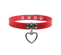 ZGHQHCDRH Cuero gótico Harajuku moda Sexy Vintage corazón encanto mujeres Punk gargantilla Collar gótico Cosplay collares joyería regalo