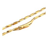 ZGHQHCDRH Dainty 60CM, Collar de eslabones de cadena de acero inoxidable para mujer 4MM