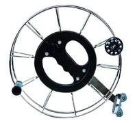 ZGHQHCDRH Enrollador de Cometas for Exteriores Acero Inoxidable con Freno silencioso y Rueda antirretroceso(28cm)