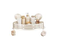 ZGHQHCDRH Estante Triangular con Ventosa For Baño, Sin Taladros, For Baño Y Ducha, Esquinero For Gel De Ducha.(Milky White Single Layer with 4)