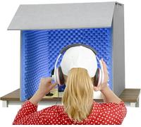 ZGHQHCDRH Estudio de grabación, Equipo de grabación portátil con Cabina Sonido, Sala Aislamiento acústico for Estudio en casa, Cubo Espuma for micrófono, for Audio Calidad(Blue)