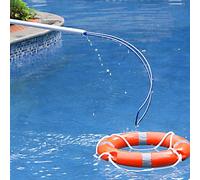 ZGHQHCDRH Gancho de seguridad salvavidas emergencia longitud ajustable 3 m, 5 y 7, gancho aluminio for piscina con poste extensión, for víctimas ahogamiento(3.0m/3.8ft pole+Life Hook)