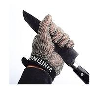 ZGHQHCDRH Guantes anticortes, Guantes anticorte de acero inoxidable, resistentes a cortes, guantes trabajo seguridad for chef con correa muñeca ajustable, antideslizantes y fáciles limpiar(1pcs/XXL)