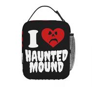 ZGHQHCDRH I Love Haunted Mound Sematary Bolsa de Almuerzo aislada a Prueba de Fugas Bolsa de Nevera Reutilizable Lonchera Tote Universidad al Aire Libre Chica Chico