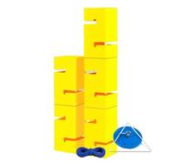 ZGHQHCDRH Juego de Team Building IEOWY for Adultos, Torre Bloques configuración instantánea, día Campo for escuelas(Yellow,5PCS)
