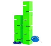 ZGHQHCDRH Juego de Team Building IEOWY for Adultos, Torre Bloques configuración instantánea, día Campo for escuelas(Green,5PCS)