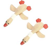 ZGHQHCDRH Juguetes para Cachorros, Juguetes for Perros, Pato Real, Juguete for masticadores agresivos, de Entrenamiento Ganso Salvaje con Sonido chirriante, 2 Piezas A(C)