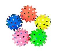 ZGHQHCDRH Juguetes para Cachorros, Pelota de Entrenamiento for Perros, Duradera, con Forma Bola descompresión, chirriante e interactiva, 5 Unidades al Azar