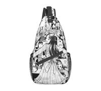 ZGHQHCDRH Junji Ito Tomie Kawakami Crossbody Bolso de Hombro Impreso Bolso de Pecho Lindo Kawaii Anime Mochila de Hombro Mochila de Viaje Senderismo Deportes