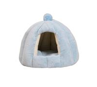 ZGHQHCDRH La Cama for Mascotas de Felpa cálida y Cerrada con Forma hemisférica es fácil de Limpiar y Mantener, Exquisita y Elegante.(48cmx40cm,Blue)