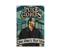 ZGHQHCDRH Luke Combs This One's For YouModern - Póster artístico de pared con textura para sala de estar, un centro de mesa llamativo para la decoración de tu oficina en casa, estilo sin marco, 20 x
