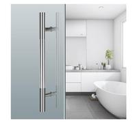 ZGHQHCDRH Manilla de puerta, Tiradores de puerta de acero inoxidable for ducha, modernos Konbs de puerta redonda for baño/entrada/dormitorio/hogar/WC, montados espalda con espalda(Length120CM)