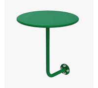 ZGHQHCDRH mesita Auxiliar Redonda de Pared, Mesa Auxiliar de café Redonda pequeña Pared, Colorida, Hierro Forjado Flotante, Tipo L, for cafetería cócteles(Green)
