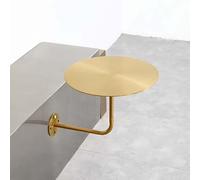 ZGHQHCDRH mesita Auxiliar Redonda de Pared, Mesa de Bar Redonda 13,8" Acero Inoxidable for Montar en la Pared, Mesa cóctel y bistró, Moderna Comedor pequeña con Patas Metal(Titanium)