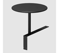 ZGHQHCDRH mesita Auxiliar Redonda de Pared, Mesa de Pub Redonda Pared, pequeña Mesa Bar, Centro for cócteles, bistró, Comedor Moderna con Patas Metal for cafetería(Black,30cm/11.8in)