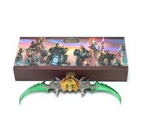 ZGHQHCDRH Modelo de Espada Larga, Coleccionables de Juegos Allmetal, Caja Papel con Expositor(Green 1pcs)