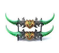 ZGHQHCDRH Modelo de Espada Larga, Coleccionables de Juegos Allmetal, Caja Papel con Expositor(Green 2pcs)