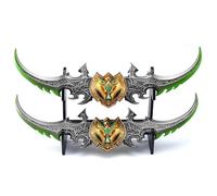 ZGHQHCDRH Modelo de Espada Larga, Coleccionables de Juegos Allmetal, Caja Papel con Expositor(Iron Gray 2pcs)