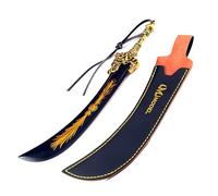 ZGHQHCDRH Modelo de Espada Larga, Longitud: 22 cm/8,7 Pulgadas, con Soporte de exhibición, coleccionables Juegos Metal, 2 Piezas/Caja Papel(1 Pcs/Plastic Box)