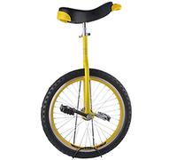 ZGHQHCDRH Monociclo, Monociclos de 24/20/18/16 Pulgadas for Adultos, con llanta aleación, neumático Extra Grueso, Asiento Ajustable(Yellow,18inches)