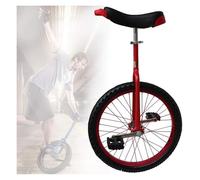 ZGHQHCDRH Monociclo, Ruedas Antideslizantes de 16/18/20 Pulgadas con llanta aleación, neumático Extra Grueso, Asiento Ajustable(Red,18inch)