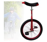 ZGHQHCDRH Monociclo, Ruedas Antideslizantes de 16/18/20 Pulgadas con llanta aleación, neumático Extra Grueso, Asiento Ajustable(Red,20inch)