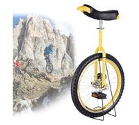 ZGHQHCDRH Monociclo, Ruedas Antideslizantes de 24/20/18/16 Pulgadas, neumáticos montaña, Bicicleta Equilibrio for Ejercicio con autoequilibrio(Yellow,18inches)