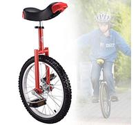 ZGHQHCDRH Monociclos, Monociclo de Ruedas 18 Pulgadas for niños, Monociclo Antideslizantes, neumáticos montaña, Ejercicio autoequilibrio, Bicicleta Equilibrio, Deportes al Aire Libre, físico(Red)