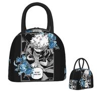 ZGHQHCDRH My Hero Academia Dabi Anime Blue Flowers Lunch Bags Insulated Bento Box Lunch Tote Picnic Bag Cooler Bag for Woman Children