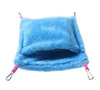 ZGHQHCDRH Nido de pájaros, Casa for hámster, Cama for Mascotas, Jaula for Rata, Cerdo, Hamaca, Nido for pájaros, Columpio for Animales pequeños, Color Rojo, L(Blue,L)