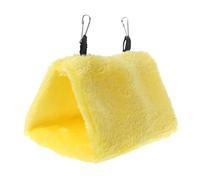 ZGHQHCDRH Nido de pájaros, Casa Nido for pájaros, for Colgar, Cama for Loros, casa de Peluche, cálida Jaula Invierno, Tienda campaña, Azul, Talla S(Yellow,M)
