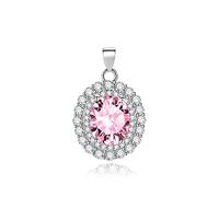 ZGHQHCDRH Nuevo collar con colgante 925, joyería con piedras preciosas de circón para mujer, regalo de joyería de promesa para fiesta de aniversario de boda