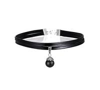 ZGHQHCDRH Nuevo Collar gargantilla de cinta de terciopelo negro, Collar de cuero gótico Punk fresco, gargantilla Harajuku estrella copo de nieve corazón cadena de clavícula